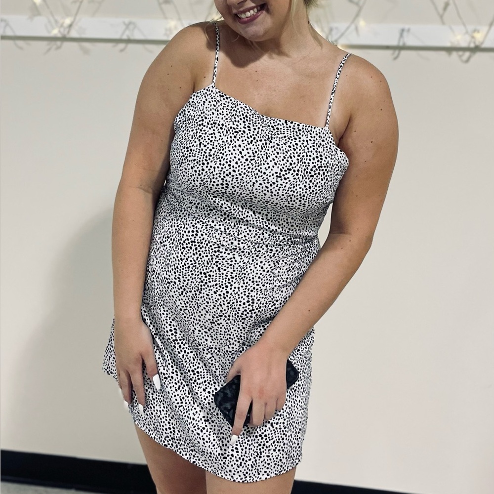 Black and White Spotted Dress